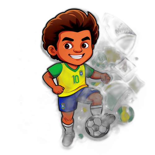 Adesivo vibrante di Marcos Leonardo con simboli brasiliani