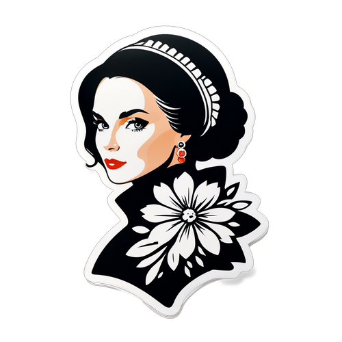 Elegant Silhuet med Fashionable Accessories