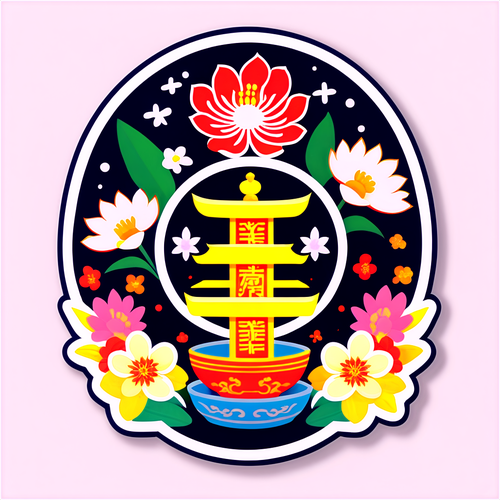 慶祝台灣祖先祭祀的貼紙