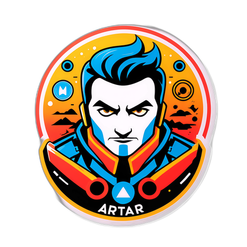Sticker con el logo de Artear
