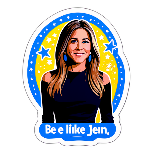 Элегантная наклейка с Дженнифер Энистон