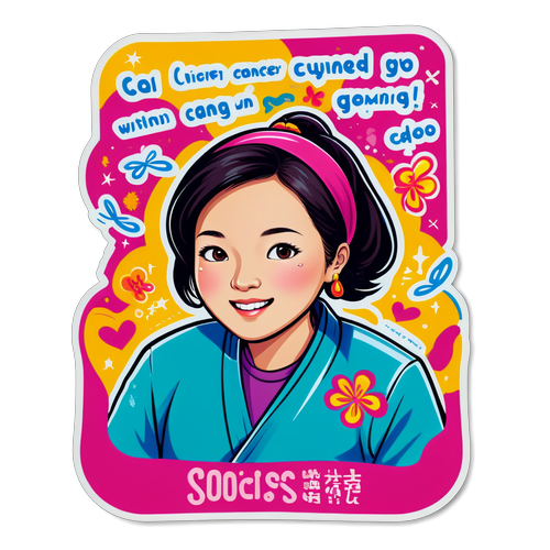 高颖抗击胃癌的鼓励贴纸