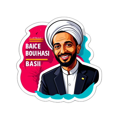 Sticker Ontwerp: Mohamed Bouhafsi met Grote Koppen