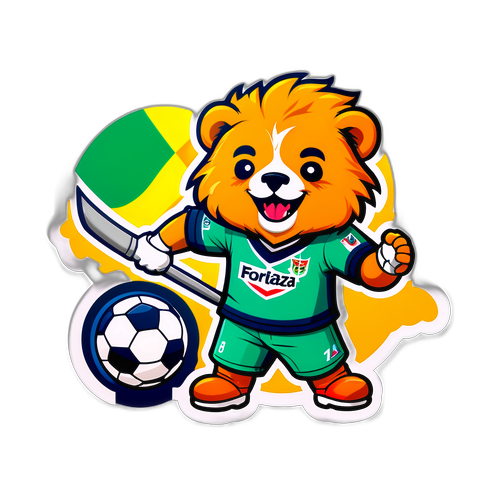 Sticker do Mascote do Fortaleza em Ação