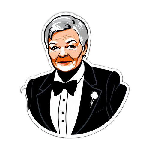 Adesivo elegante di Judi Dench come M