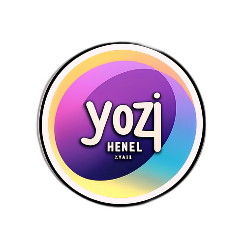 סטיקרים מינימליסטיים עם השם יואז הנל בעיצוב מודרני