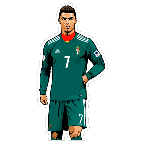 Adesivo con il numero di maglia di Cristiano Ronaldo