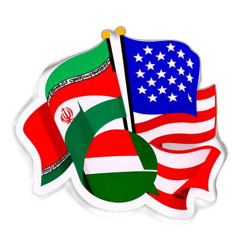 Autocollant dynamique sur l'Iran et Trump