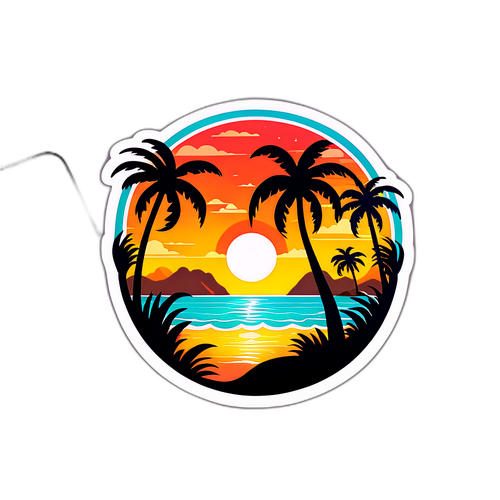 Κομψό αυτοκόλλητο των ακτών της Ακτής Ελεφαντοστού