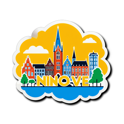 Vlaams Belang Ninove: Het Cheerful Skyline Sticker dat Je Moet Hebben!