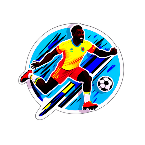 Sticker di Kolo Muani in corsa dinamica