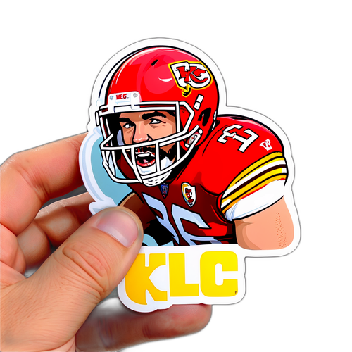 Sticker ng Cartoon na Travis Kelce