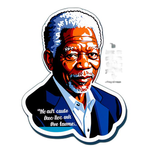 Morgan Freeman idézetes matrica