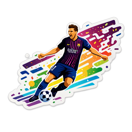 Fodboldmål med konfetti og Champions League-logo