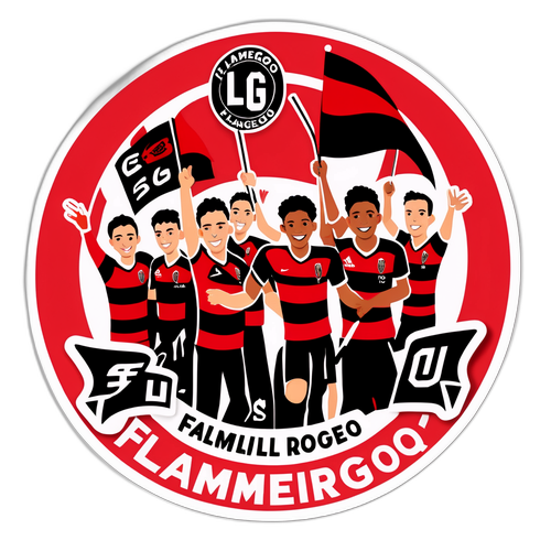 Stiker Penggemar Flamengo di Stadion