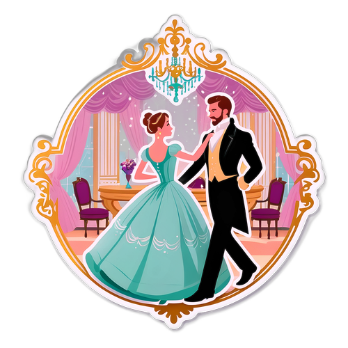 Elegant ballroomscene med dansende par