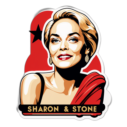 Hollywood glamour klistremerke av Sharon Stone