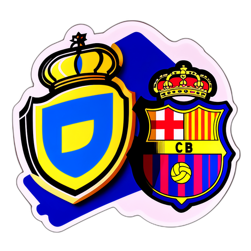 Real Oviedo와 Barcelona의 매치업 로고 디자인