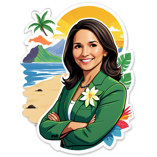 Øjeblikket af Ro: Tulsi Gabbard i Tankefuld Pose blandt Hawaiiansk Natur