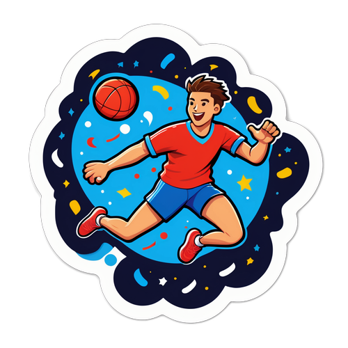 Festlig håndboldspiller