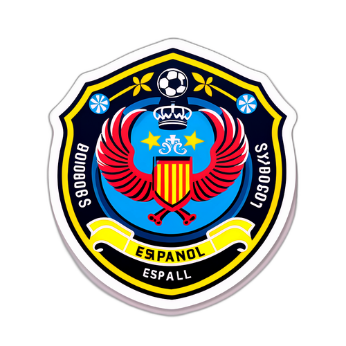 Stylowa naklejka herbu zespołu Espanyol