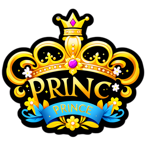 Couronne dorée avec fleurs