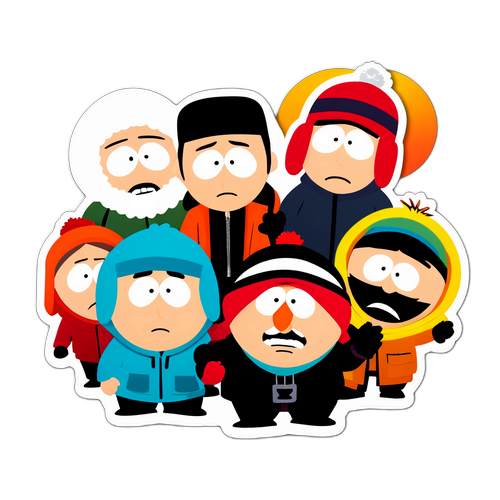 Стикер с забавной сценой из 'South Park'
