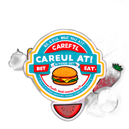 Sticker de avertizare pentru alimente