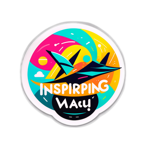 Motiverande klistermärke med frasen 'Inspiring with Magui'