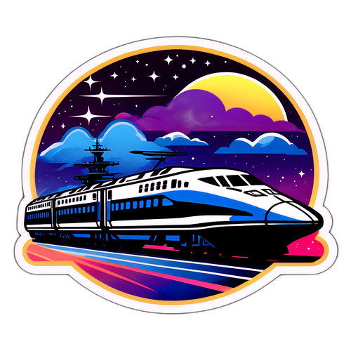 夜空中的高速列车