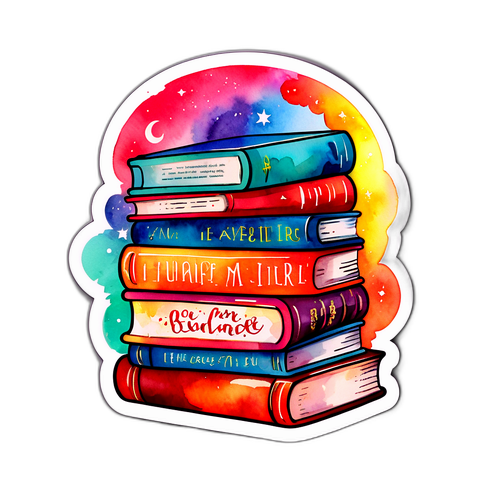 Sticker de livres avec des mots inspirants d'Alexandre Jardin