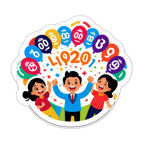 สติ๊กเกอร์แสดงความตื่นเต้นเมื่อผลหวยประกาศ