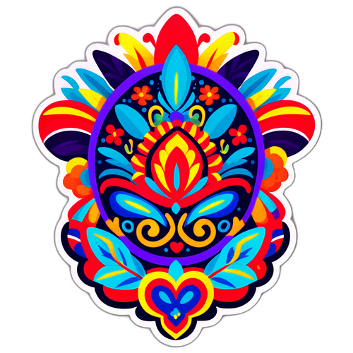 Vibrant tradiční design inspirovaný mexickým trhem