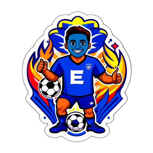 Emelec vs. El Nacional Soccer Match Sticker