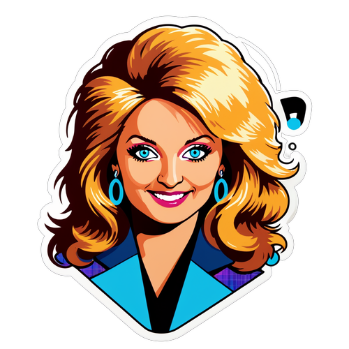 Funky Bonnie Tyler Sticker z lat 80-tych