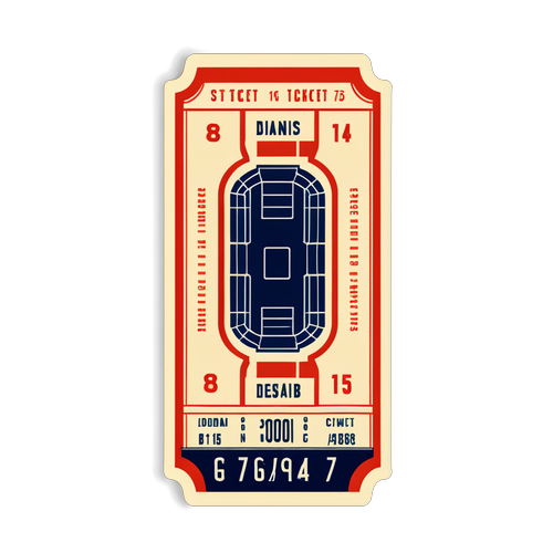 Diseño Vintage de un Ticket de Estadio