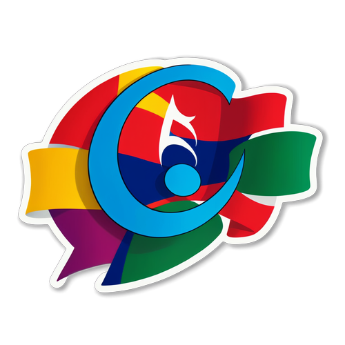 Eurovision-logo med Aserbajdsjan-flagg