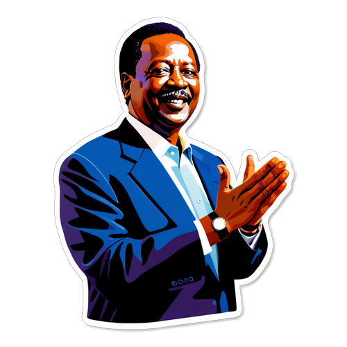 Picha ya Kiongozi: Raila Akiwa Katika Msimamo wa Nguvu na Mashabiki Wakiadhimisha! Uungwana na Umoya Uliezeshwa!