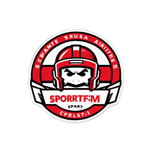 Αυτοκόλλητο με το λογότυπο 'Sportfm'