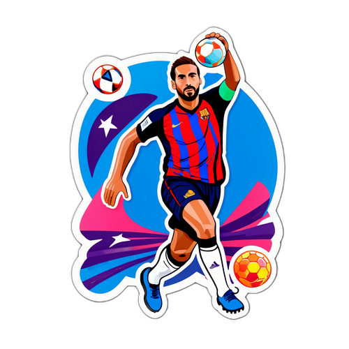 สติกเกอร์การออกแบบ La Liga featuring นักเตะชื่อดัง