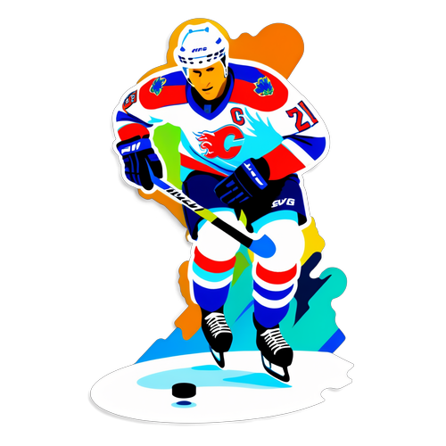 Joueur de hockey en action sur la glace