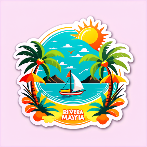 Riviera Maya Beach Vacation Sticker