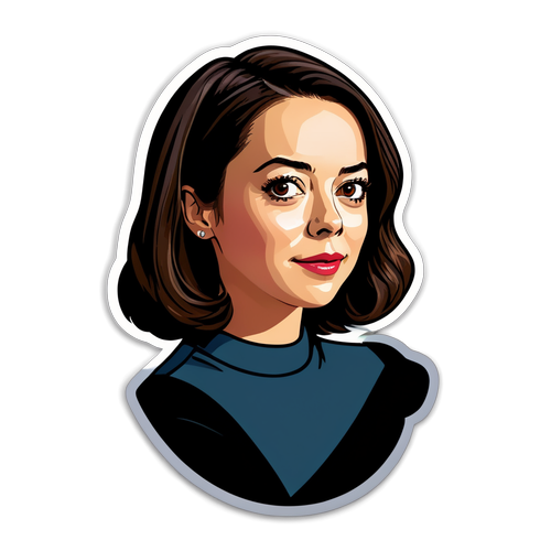 Autocollant inspiré par Aubrey Plaza