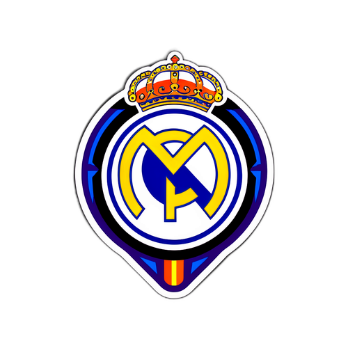 Basketbol Temalı Real Madrid Logolu Sticker