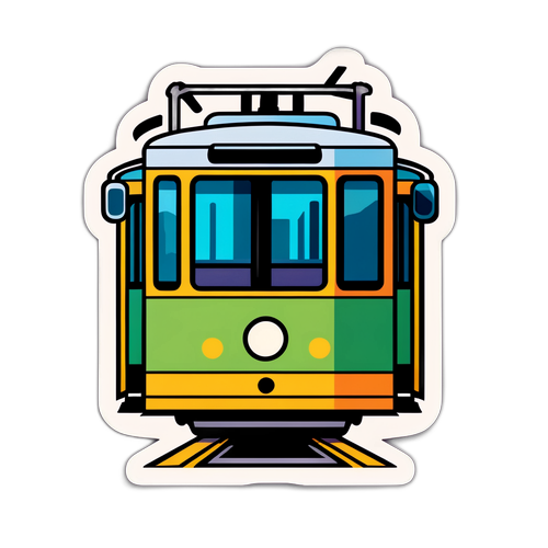 Tram-Symbol mit Haltestellen