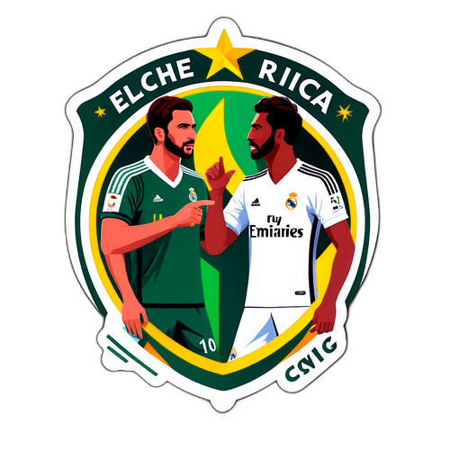 Elche és Real Madrid mérkőzés matrica