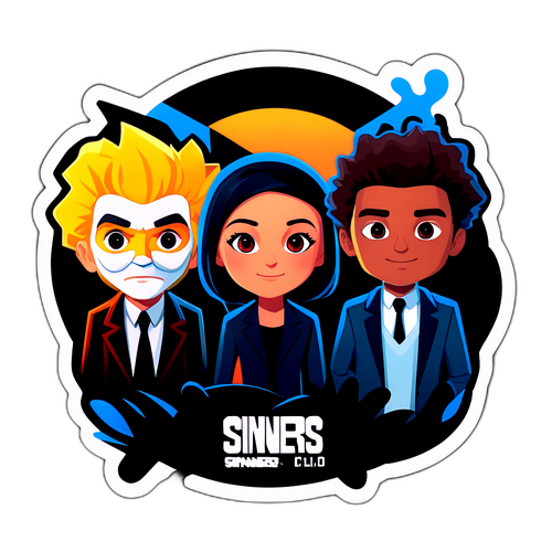 Diseño de sticker de 'Sinners'