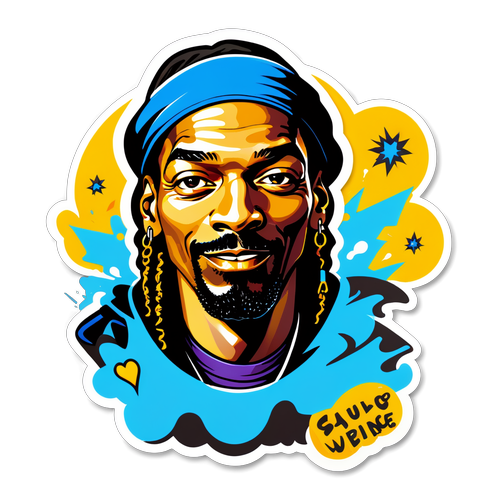 Snoop Dogg em Grande Estilo: A Ilustração Hip-Hop que Espalha Boa Vibe!