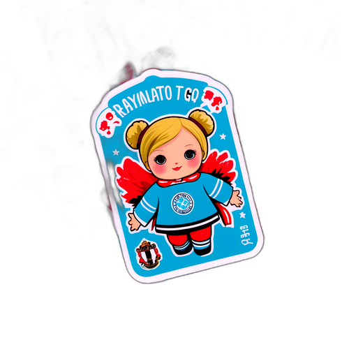 สติกเกอร์ตุ๊กตาน็อตติงแฮมฟอเรสต์และมัลโมพร้อมข้อความ 'พร้อมไป'