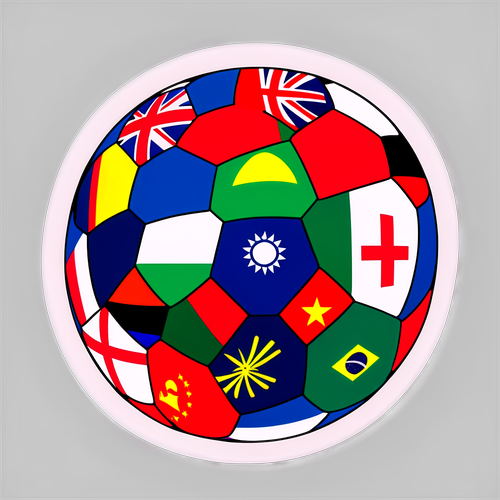 Balón de Fútbol Decorado con Banderas
